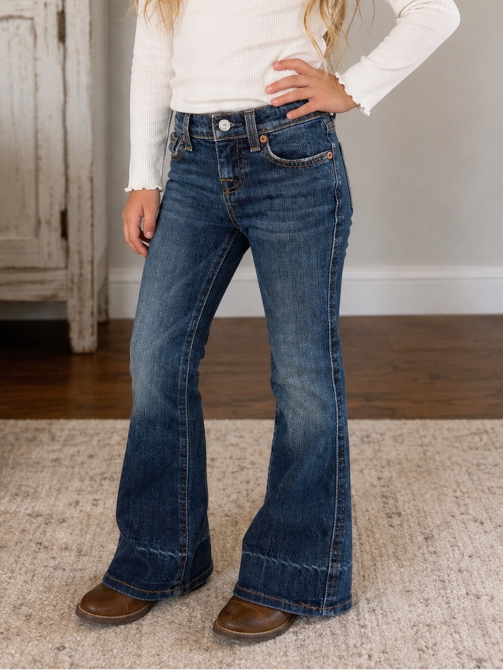 7 For All Mankind Girls Y2K Bootcut Flare Jeans Size 6